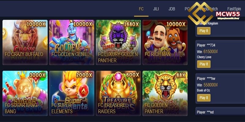 Large Game Selection