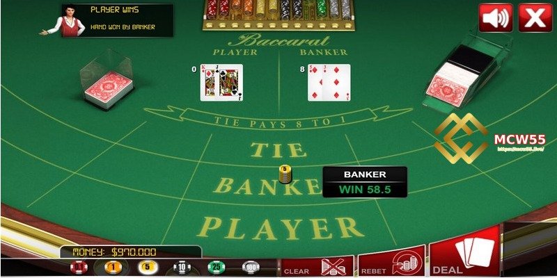 Playing online baccarat - Stick with the Banker Bet